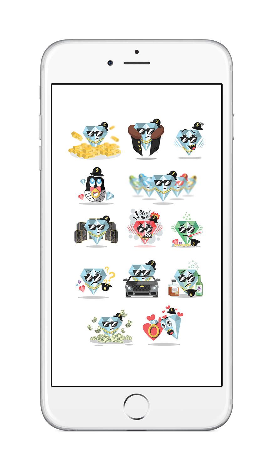 Stickers - iOS10 - i'm rich